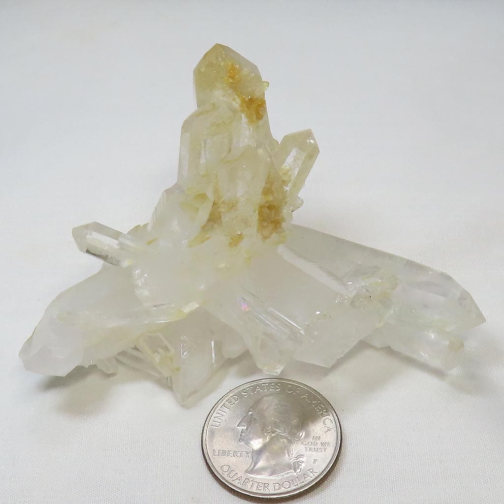 Arkansas Square Back Lemon Healer Quartz Crystal Cluster w/ Time-Links