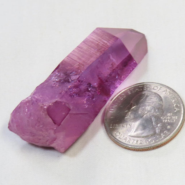Purple Mist Aura Quartz Crystal Point from Arkansas