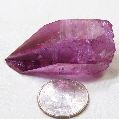 Purple Mist Aura Quartz Crystal Point with Rainbows