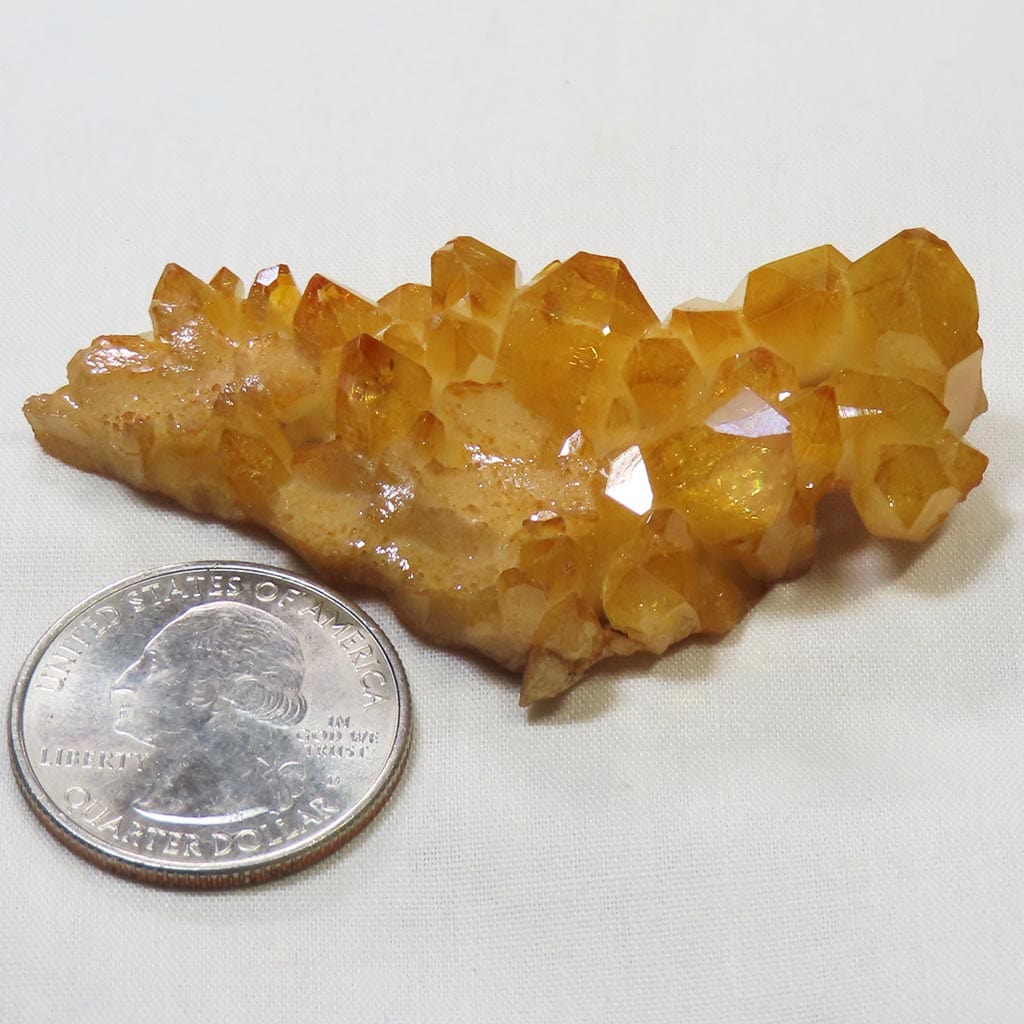 Sunrise Aura Quartz Crystal Cluster from Arkansas