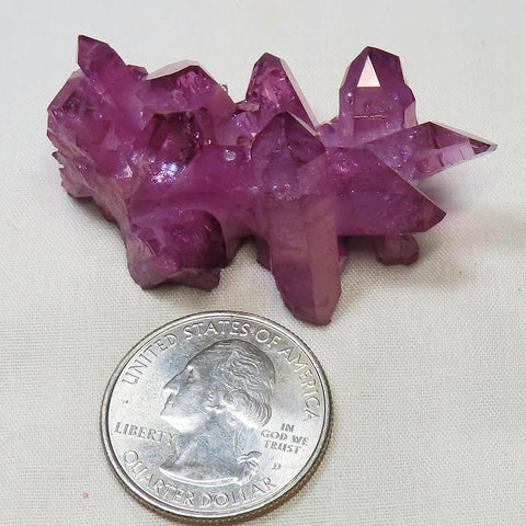 Purple Mist Aura Quartz Crystal Cluster with Time-Link Activations