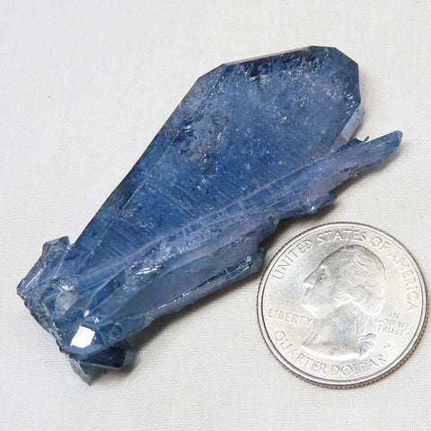 Blue Horizon Aura Quartz Crystal Tabby Point from Arkansas