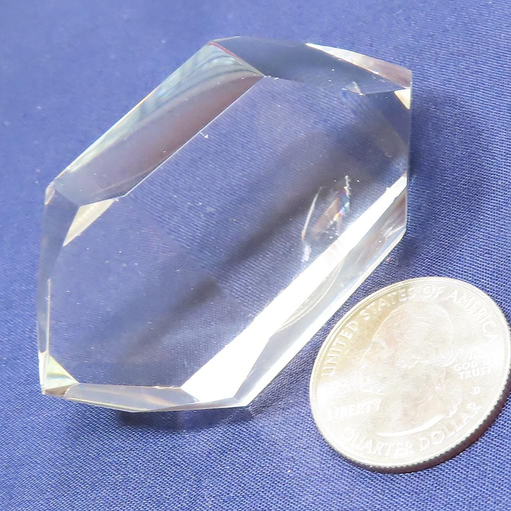 Polished Clear Quartz Crystal Double Terminated Point with Time-Link