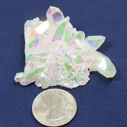 Opal or Angel Aura Quartz Crystal Cluster w/ Time-Links from Arkansas