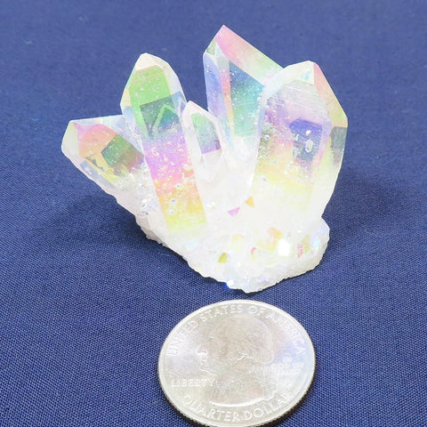 Opal or Angel Aura Quartz Crystal Cluster w/ Time-Links from Arkansas