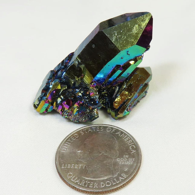 Rainbow or Flame Aura Quartz Crystal Cluster from Arkansas