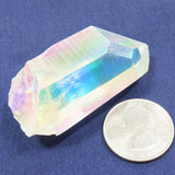 Opal or Angel Aura Quartz Crystal Point with Time-Link from Arkansas