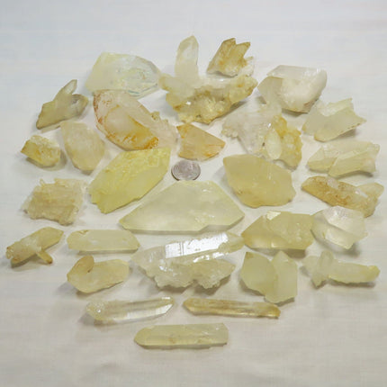 Arkansas Lemon Healer Quartz Crystal Points and Clusters