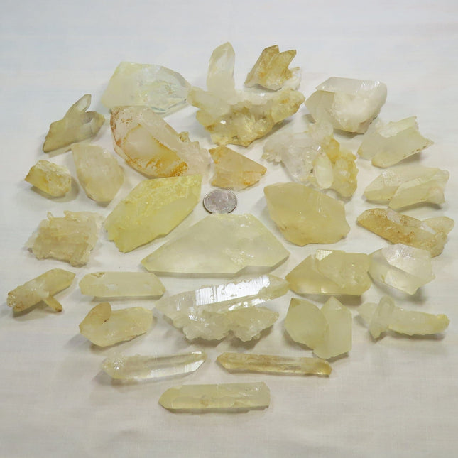 Arkansas Lemon Healer Quartz Crystal Points and Clusters
