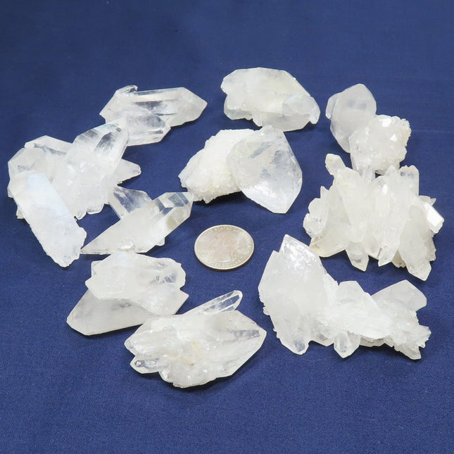 10 Arkansas Quartz Crystal Double Terminated/ET Clusters