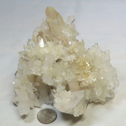 Arkansas Sand Phantom Quartz Crystal Cluster with Rainbows