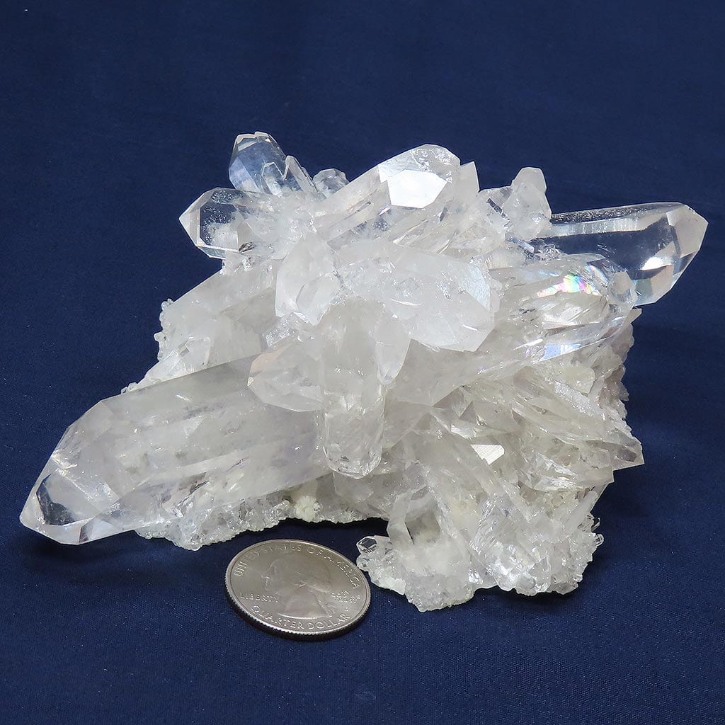 Arkansas Quartz Crystal Cluster with Rainbows