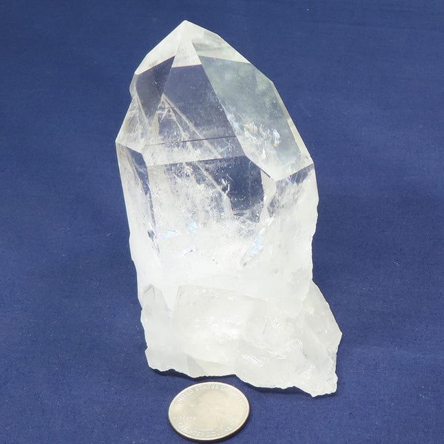 Arkansas Quartz Crystal Point with Time-Link Activation & Rainbow