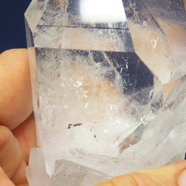 Arkansas Quartz Crystal Point with Time-Link Activation & Rainbow