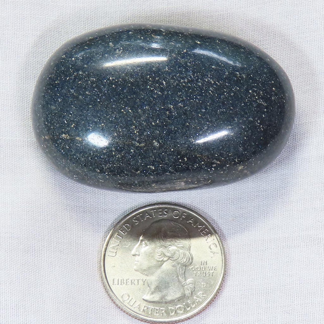Polished Lazulite Palm Stone from Madagascar