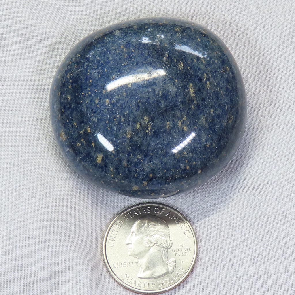 Polished Lazulite Palm Stone from Madagascar