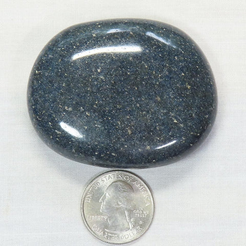 Polished Lazulite Palm Stone from Madagascar