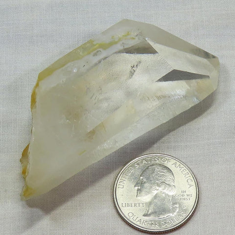 Arkansas Lemon Healer Quartz Crystal Point with Record Keeper Triangle