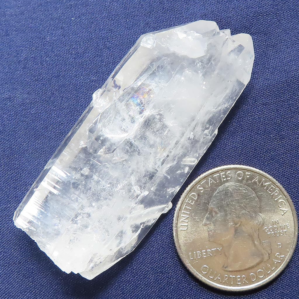 Arkansas Quartz Crystal Tabby Point with Rainbow