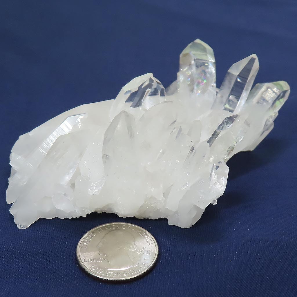 Arkansas Quartz Crystal Cluster with Time-Links, Window & Rainbow