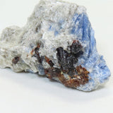 Blue Kyanite Cluster with Mica and Garnet from Brazil