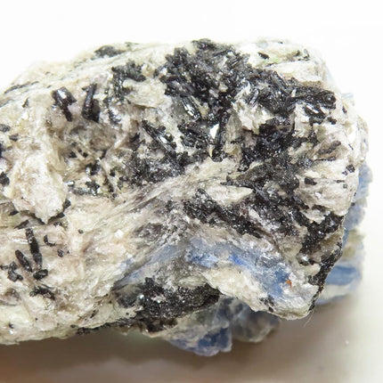 Blue Kyanite Cluster with Mica and Black Tourmaline from Brazil