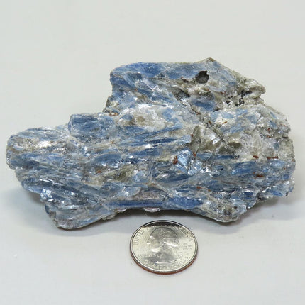 Blue Kyanite Cluster with Mica and Black Tourmaline from Brazil