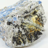 Blue Kyanite Cluster with Mica and Black Tourmaline from Brazil