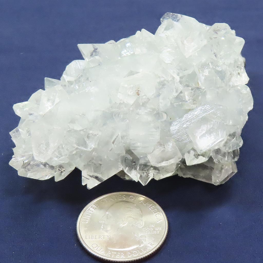 Apophyllite Cluster on Drusy Smoky Quartz Base from Poona, India