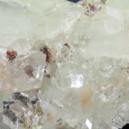 Apophyllite Cluster with Red Heulandite from Poona, India