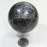 Polished Black Moonstone Sphere Ball from Madagascar