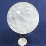 Polished Quartz Crystal Sphere Ball with Rainbows from Brazil