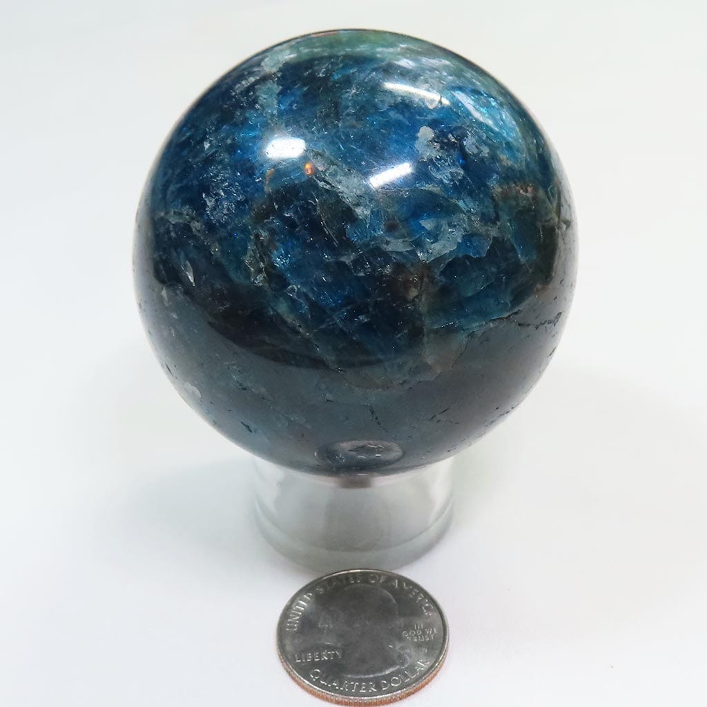 Polished Blue Apatite Sphere Ball from Madagascar