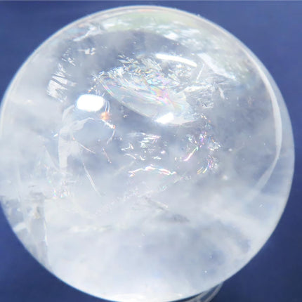 Polished Quartz Crystal Sphere Ball with Rainbow from Brazil