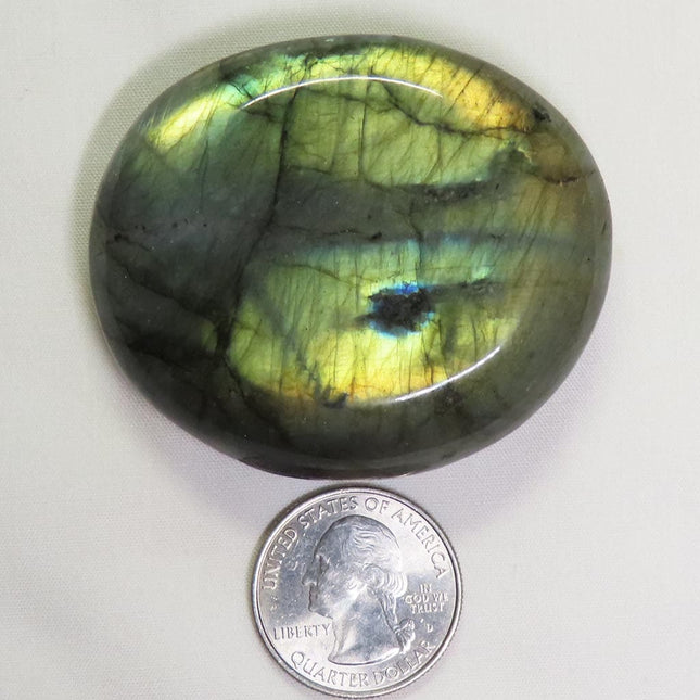 Polished Labradorite Palm Stone from Madagascar