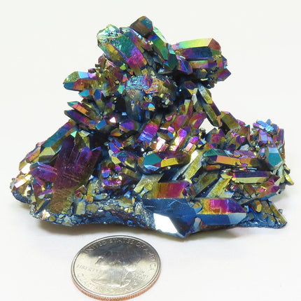 Rainbow or Flame Aura Quartz Crystal Cluster from Arkansas
