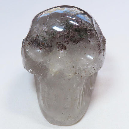 Carved Lodolite Quartz Crystal Skull from Brazil