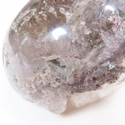 Carved Lodolite Quartz Crystal Skull from Brazil