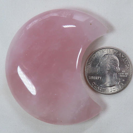Polished Rose Quartz Crescent Moon from Madagascar