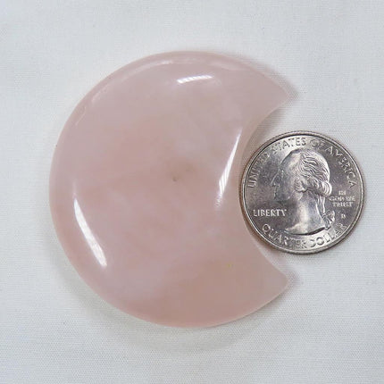 Polished Rose Quartz Crescent Moon from Madagascar