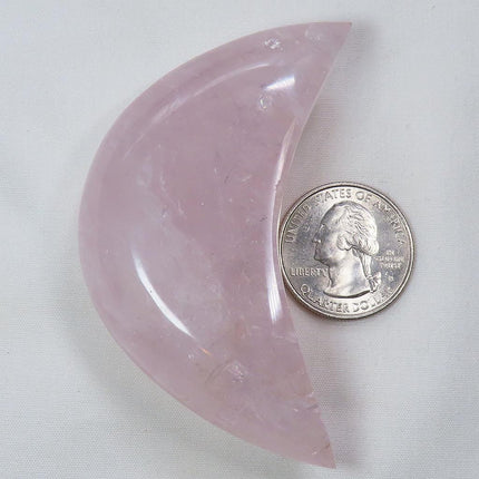 Polished Rose Quartz Crescent Moon from Madagascar