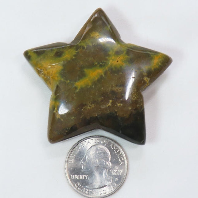 Polished Ocean Jasper Star from Madagascar