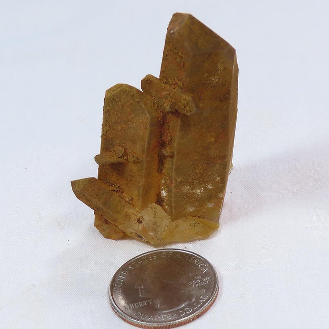  Arkansas Uncleaned Quartz Crystal Point w/ Tiny Goethite Coating