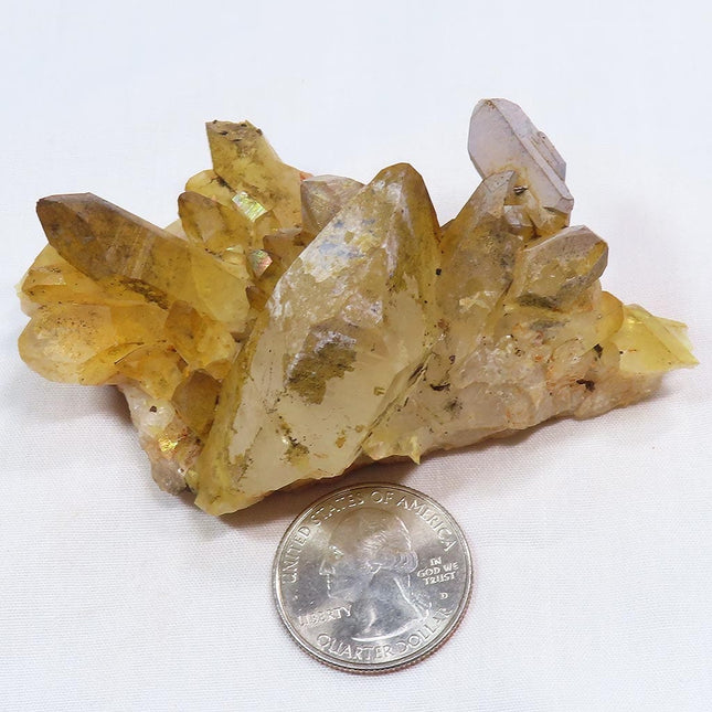  Arkansas Uncleaned Quartz Crystal Cluster with Rainbow Iridescence