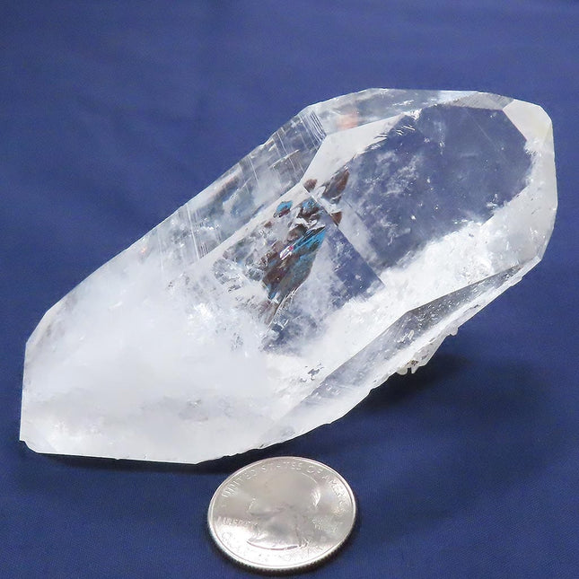 Arkansas Quartz Crystal Double Terminated Grounding Point with Rainbow
