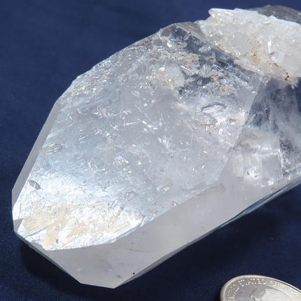 Arkansas Quartz Crystal Double Terminated Grounding Point with Rainbow