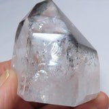 Polished Quartz Crystal Phantom Point from Brazil with Rainbow