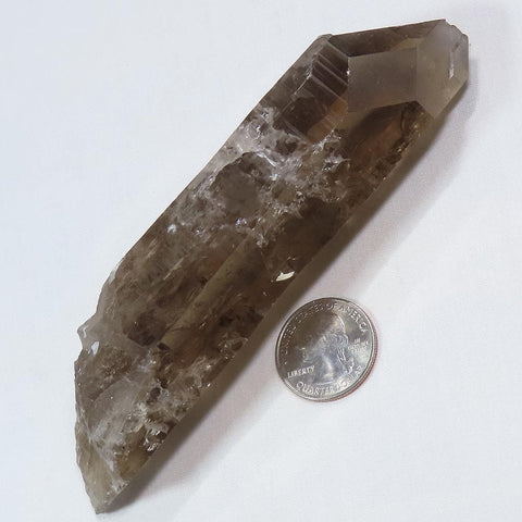 Natural Smoky Quartz Crystal Point from Brazil w/ Time-Link Activation