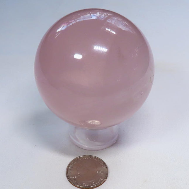 Polished Rose Quartz Crystal Sphere Ball from Brazil