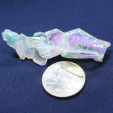 Opal or Angel Aura Quartz Crystal Tabby Bar Cluster